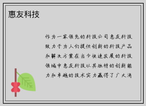 惠友科技